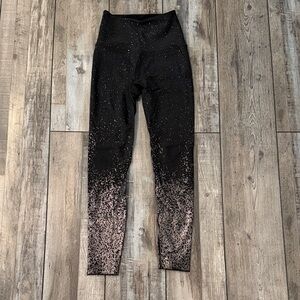 Beyond Yoga Black and Silver Speckled Leggings
